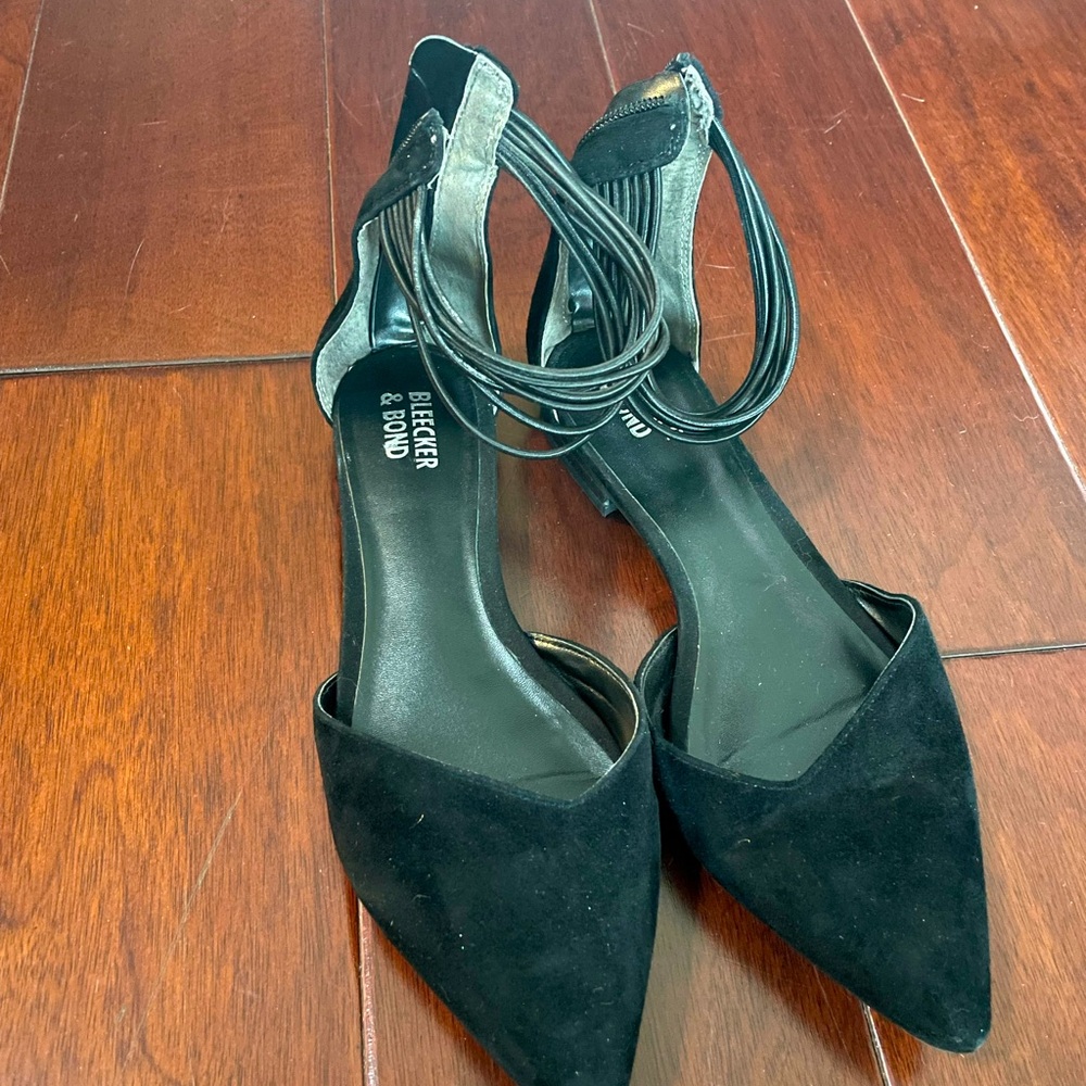 Women's Black Suede Flats
